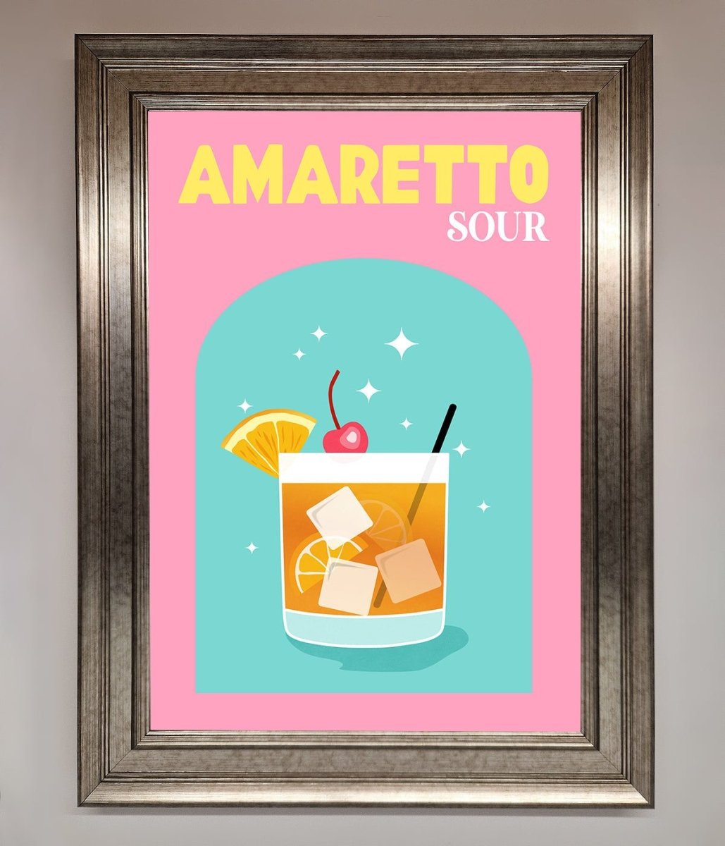 Amaretto Sour Cocktail Framed Wall Art
