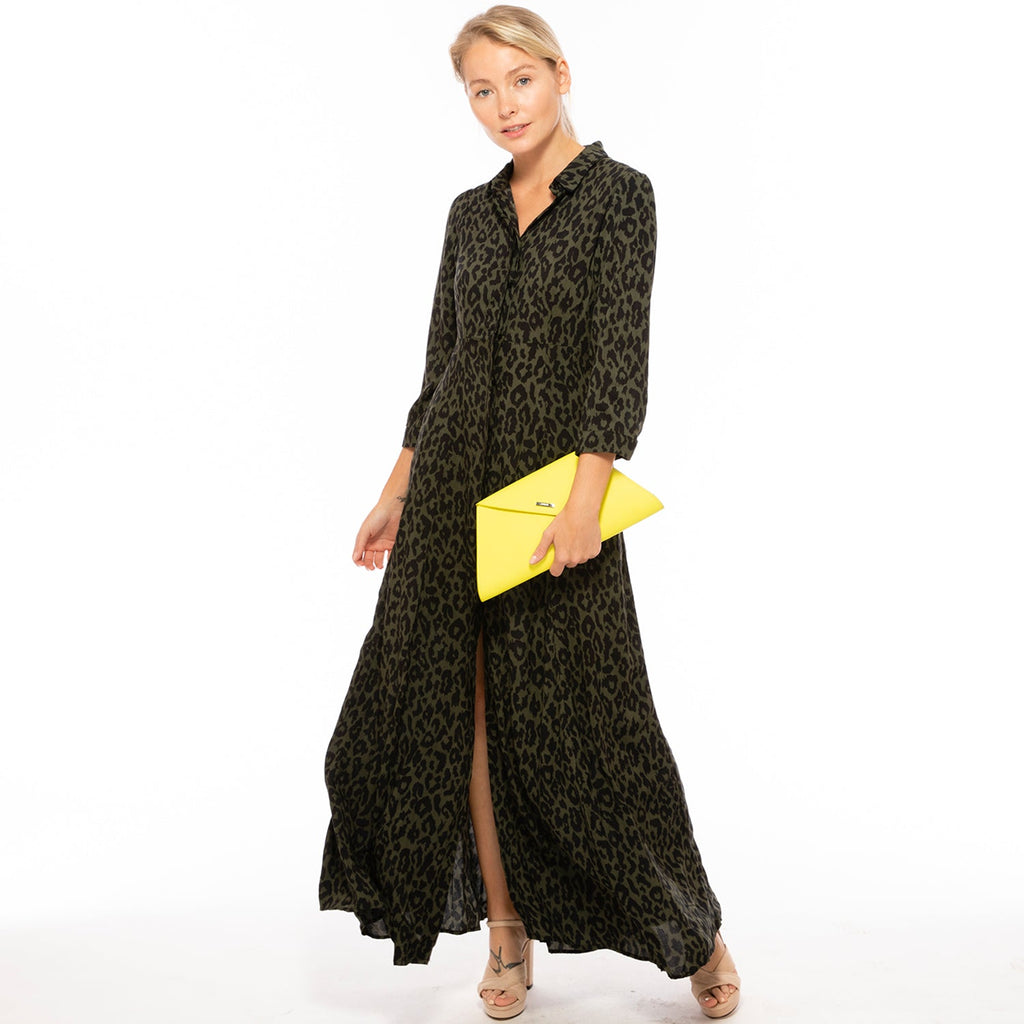 Yellow Leather Clutch Bag for Evening and Everyday Wear