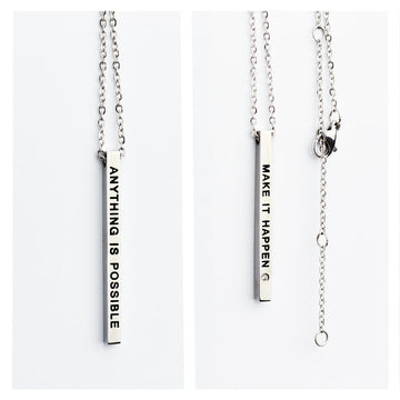 Inspirational Olla Pendant Necklace – Stainless Steel & Durable by Olla at www.brixbailey.com