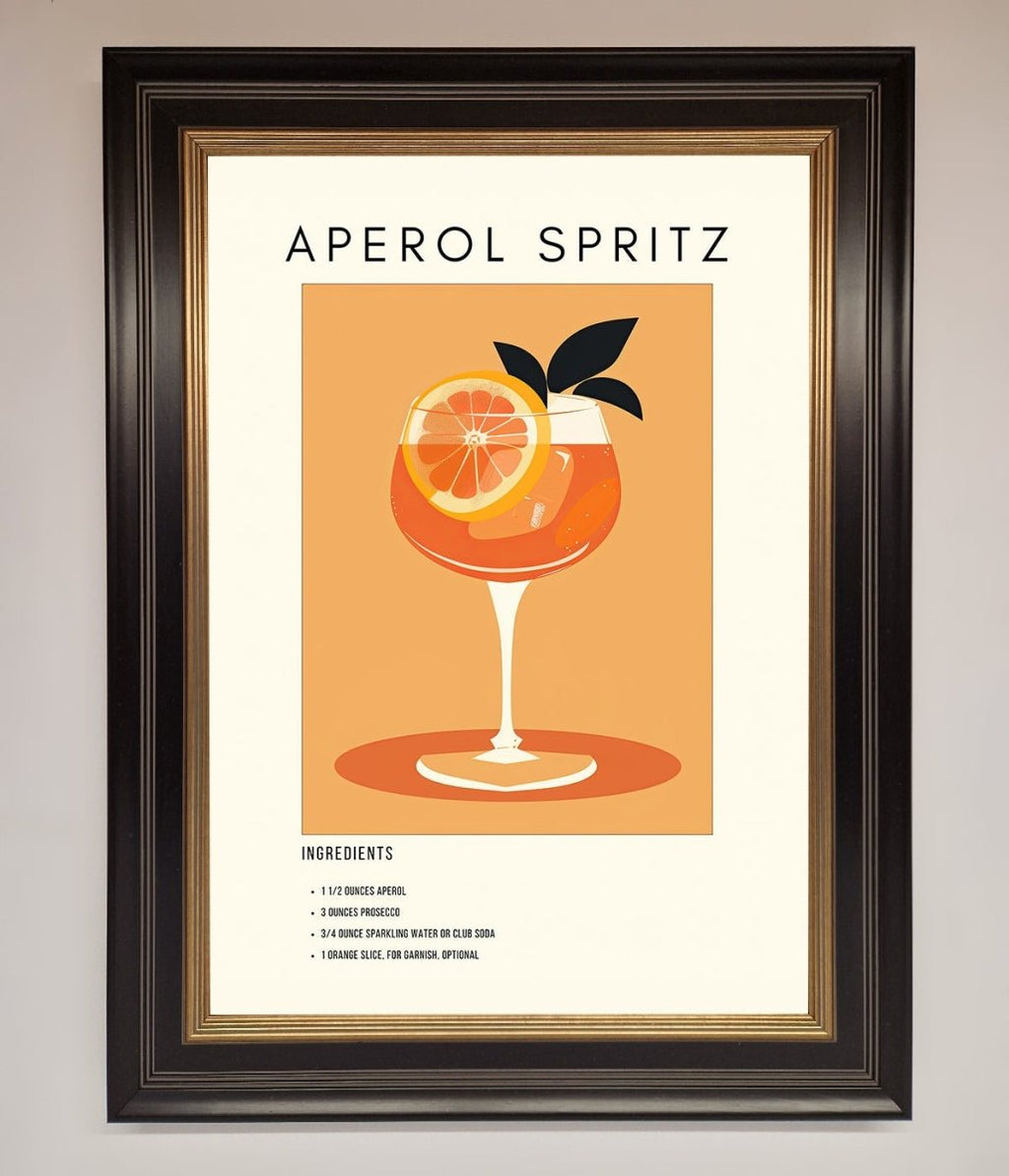 Aperol Spritz Cocktail Framed Print