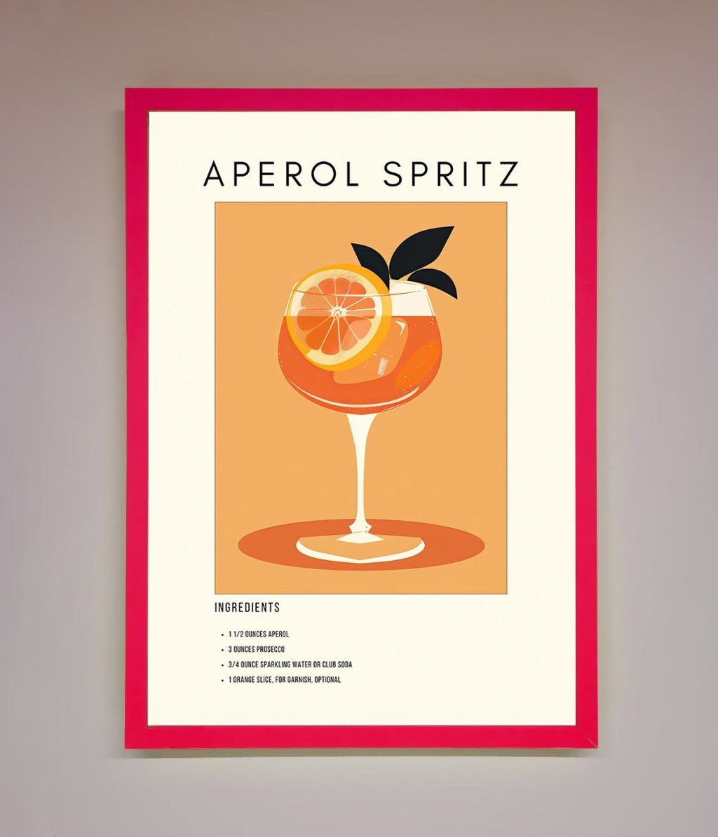 Aperol Spritz Cocktail Framed Print