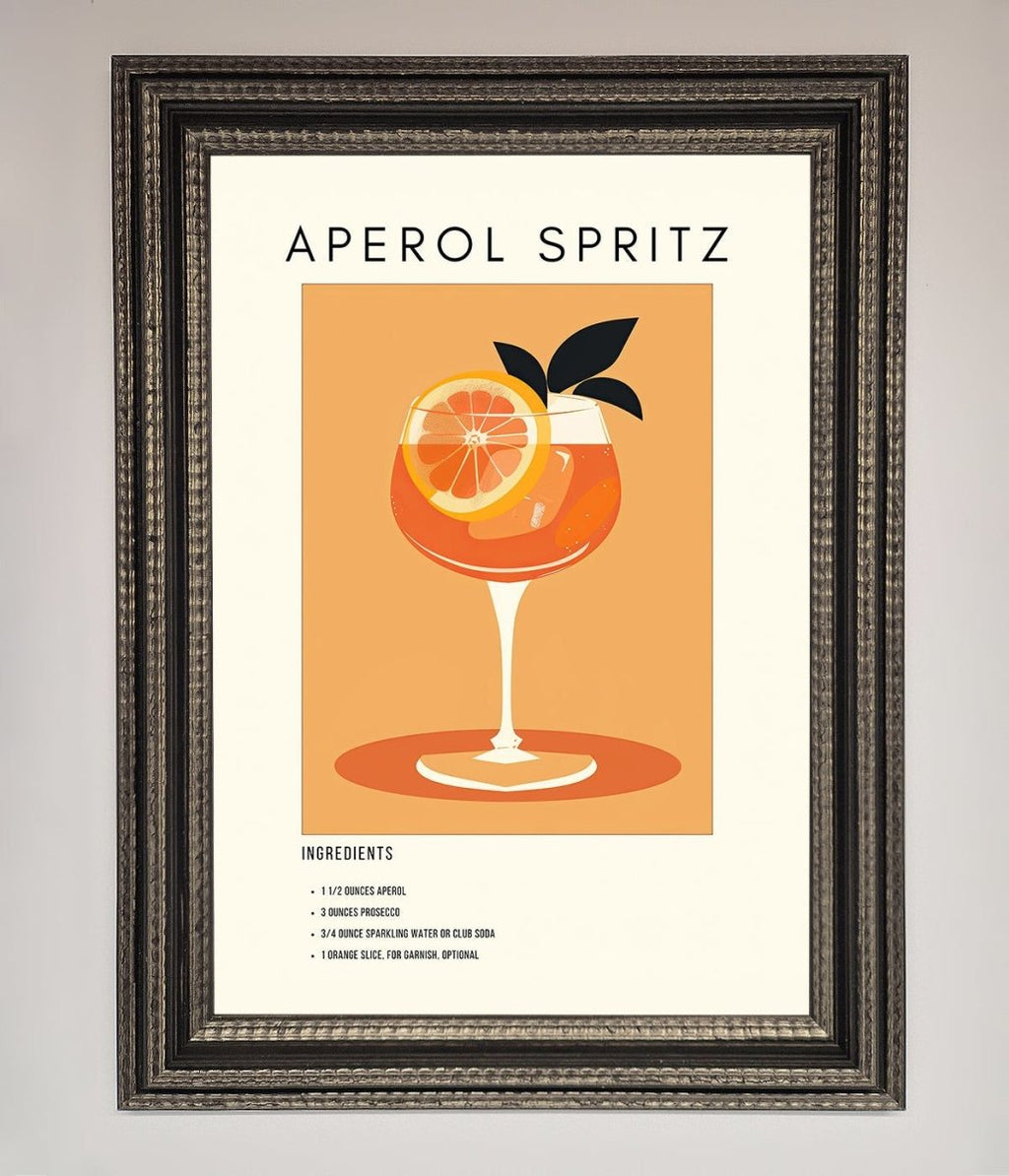 Aperol Spritz Cocktail Framed Print