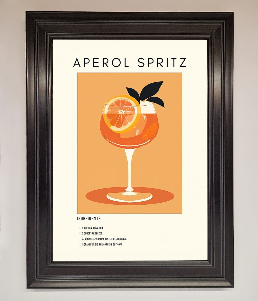 Aperol Spritz Cocktail Framed Print