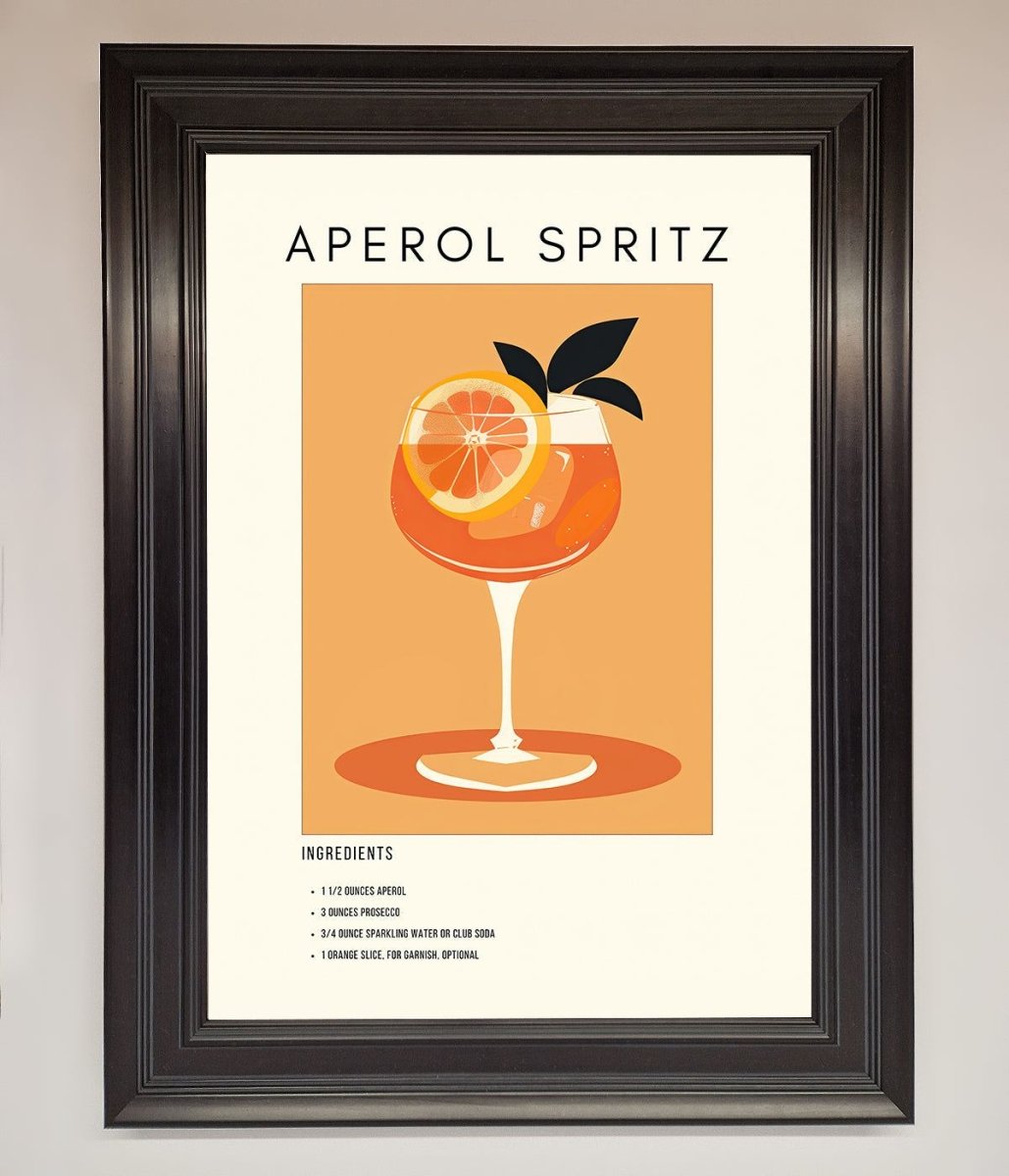 Aperol Spritz Cocktail Framed Print