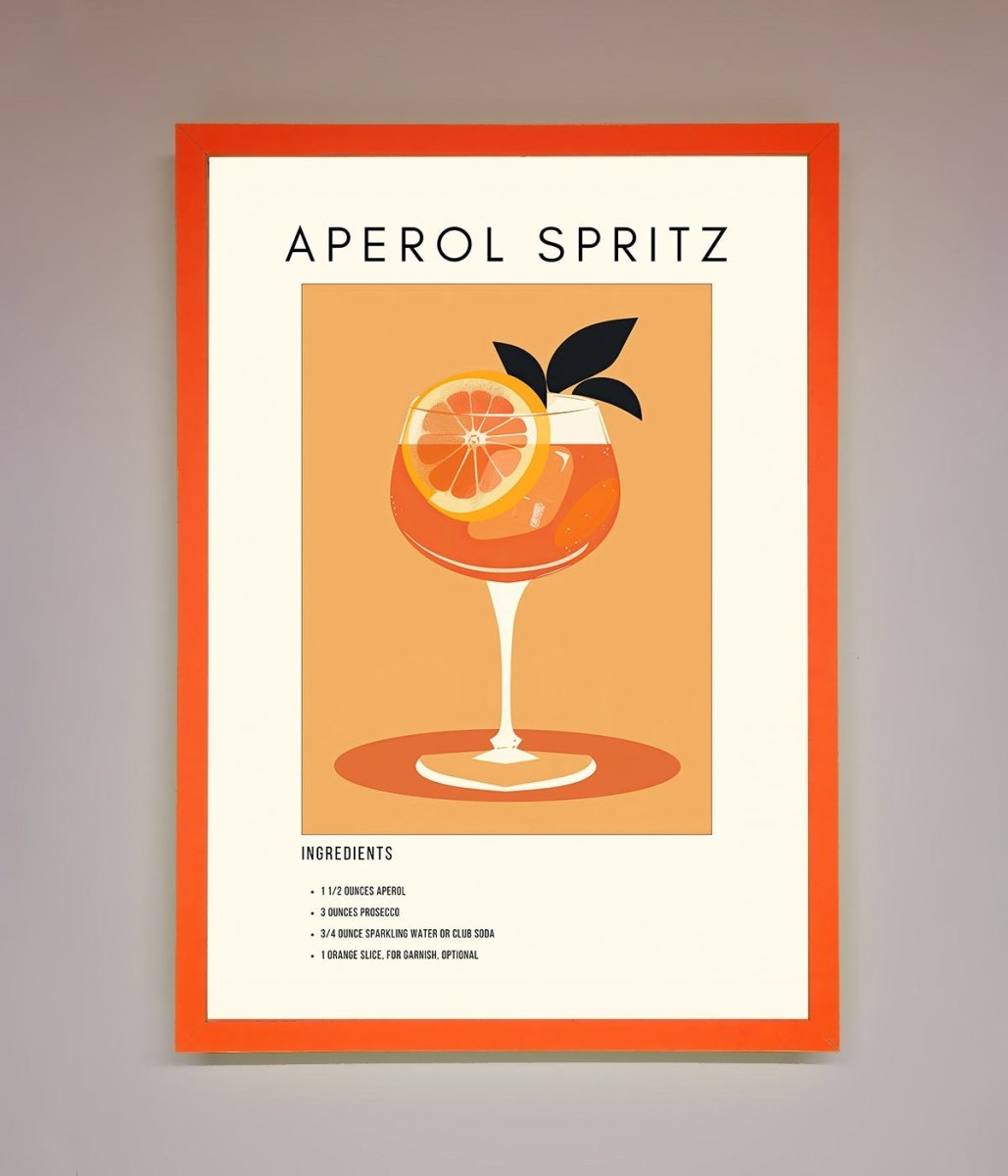 Aperol Spritz Cocktail Framed Print