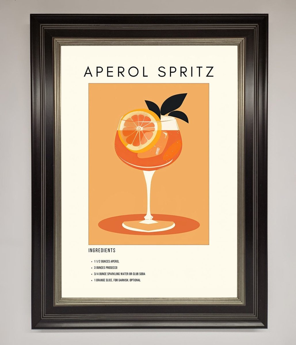Aperol Spritz Cocktail Framed Print