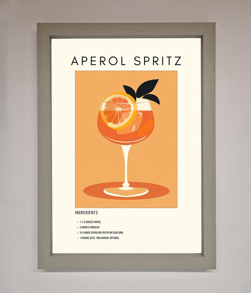 Aperol Spritz Cocktail Framed Print