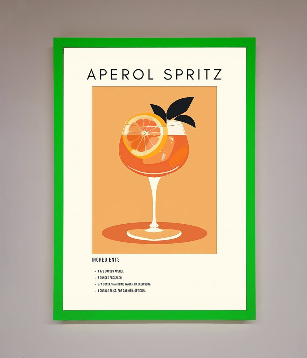 Aperol Spritz Cocktail Framed Print