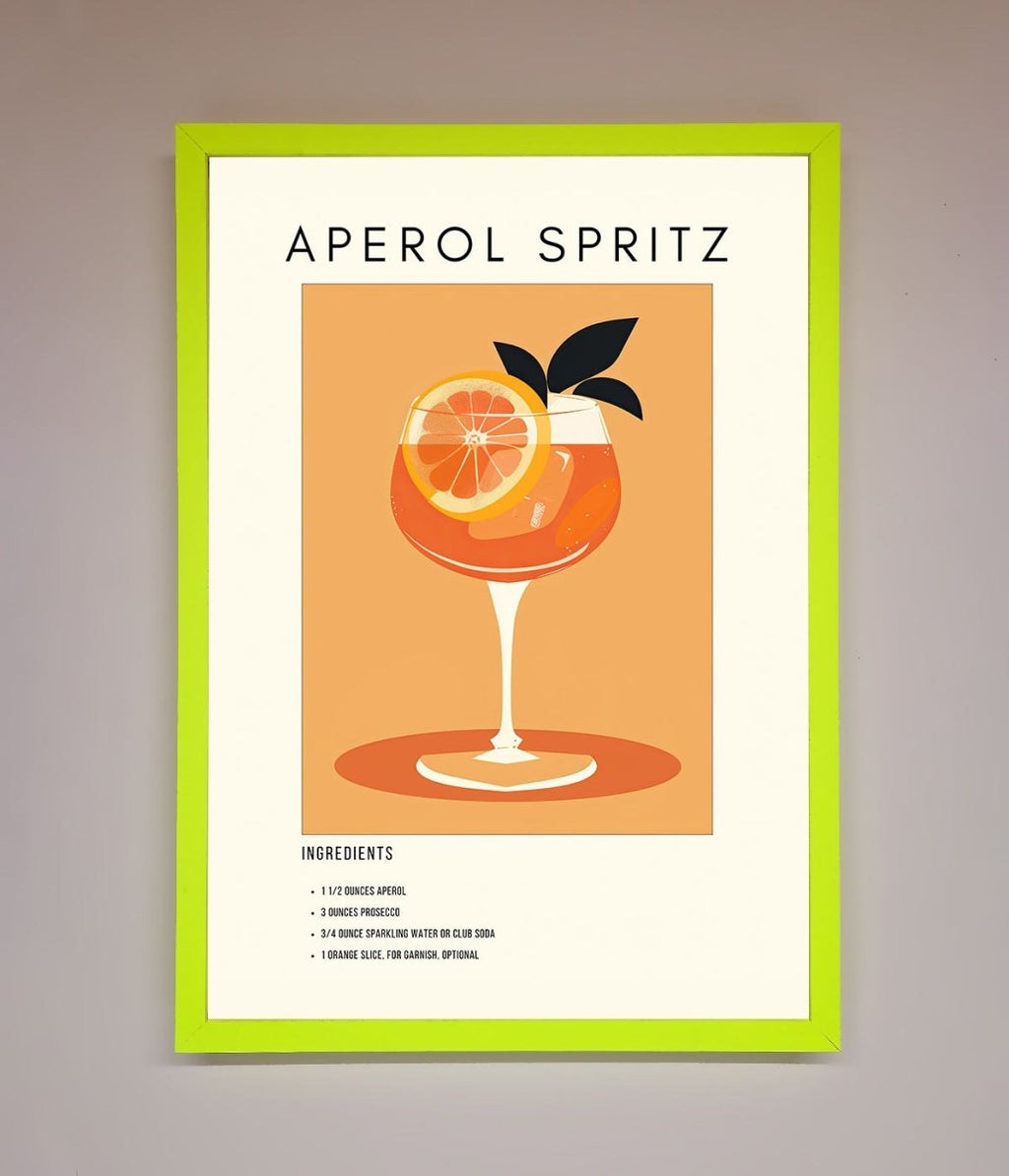 Aperol Spritz Cocktail Framed Print