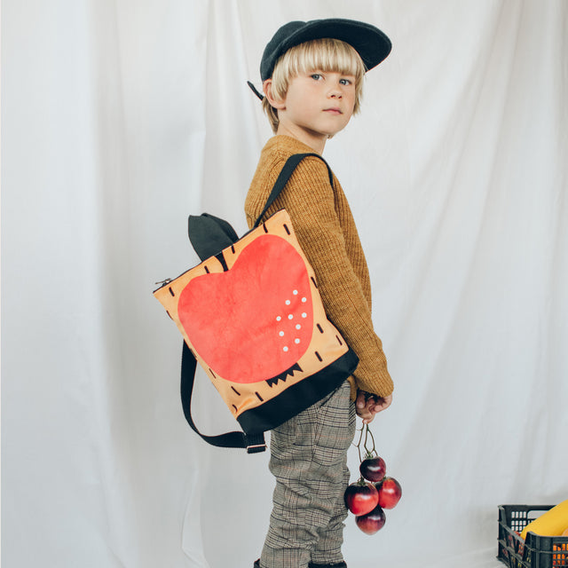 Charming Apple Backpack for Kids – Durable & Playful Design by Muni at brixbailey.com