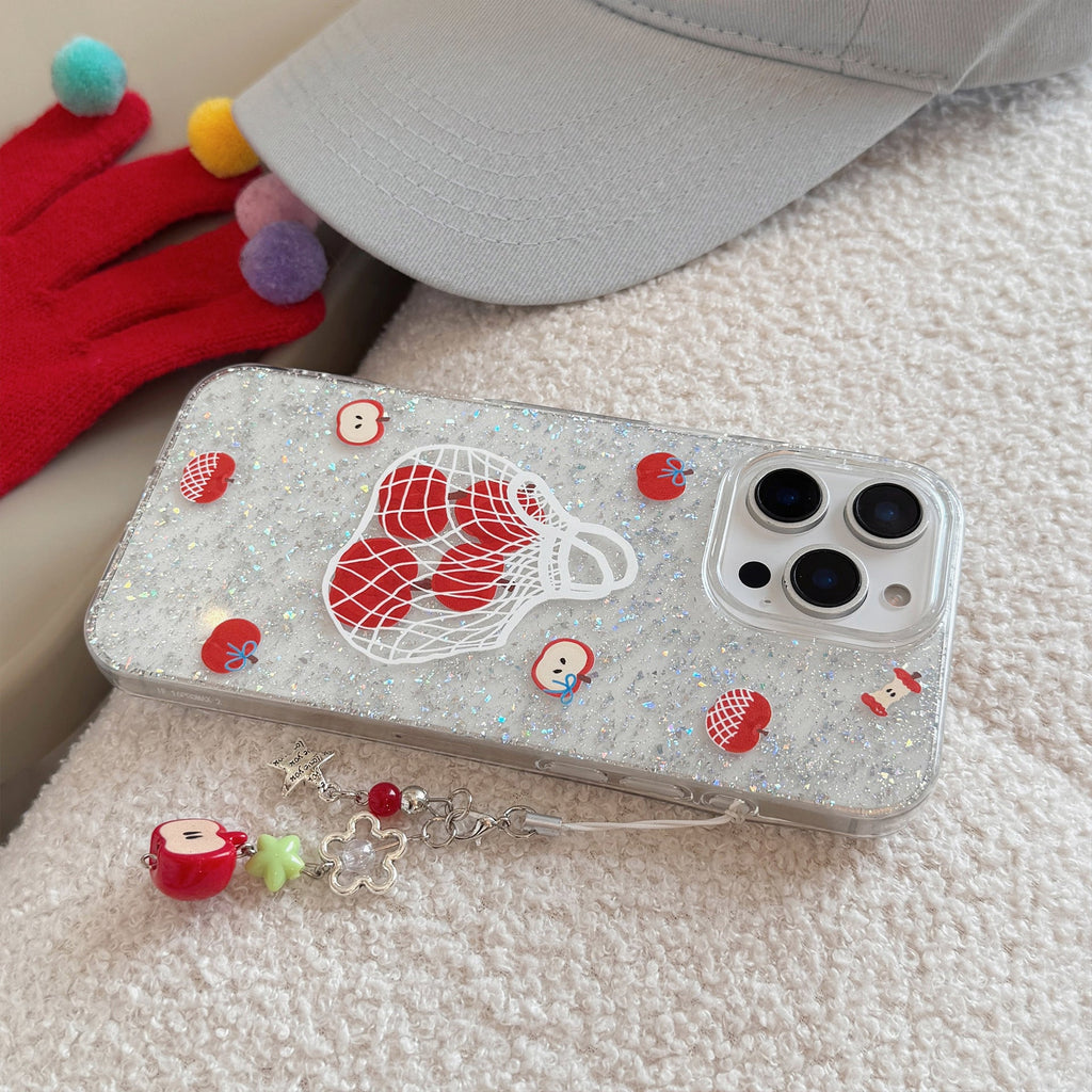 Apple Shopping Bag iPhone Case with Phone Chain