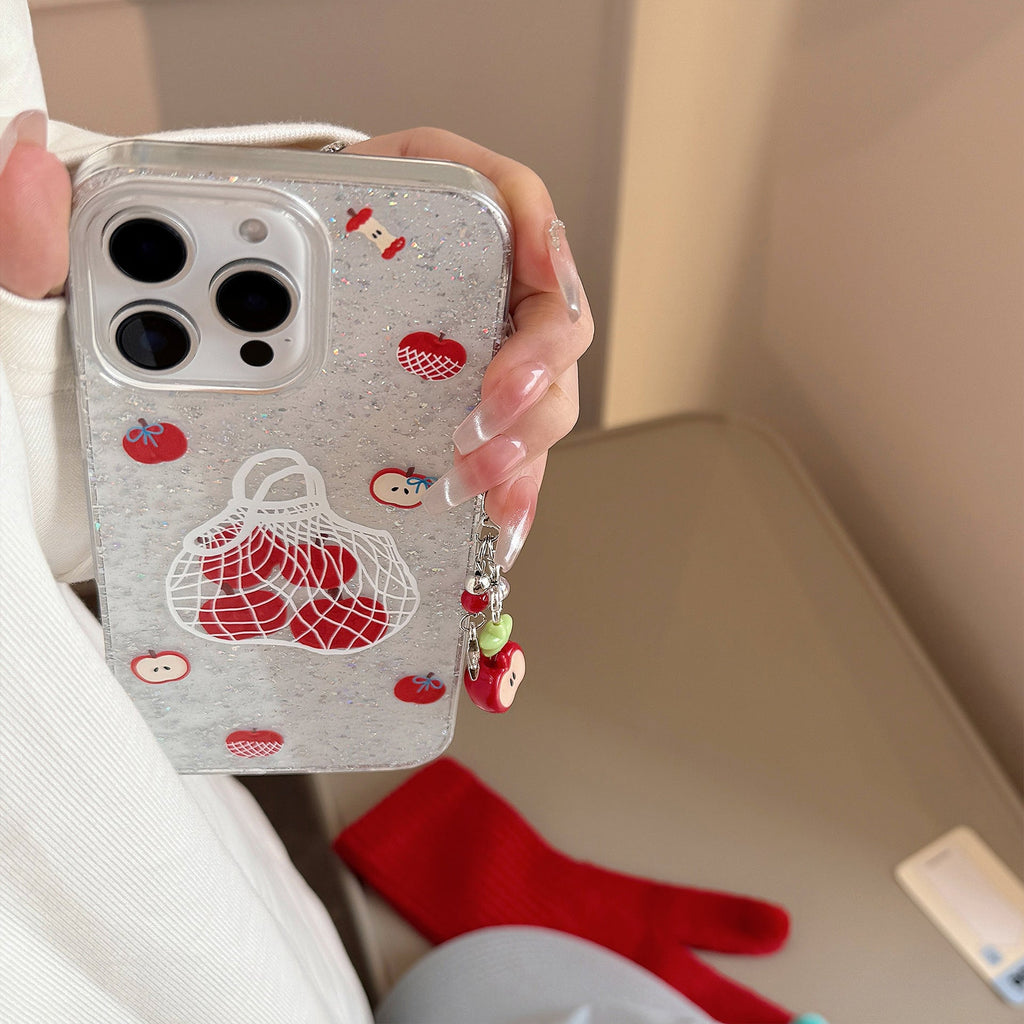 Apple Shopping Bag iPhone Case with Phone Chain