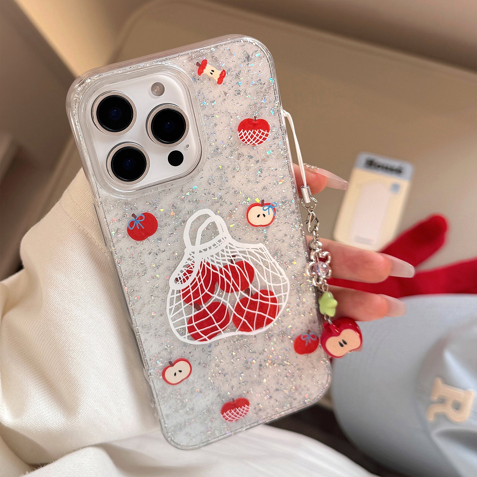 Apple Shopping Bag iPhone Case with Phone Chain