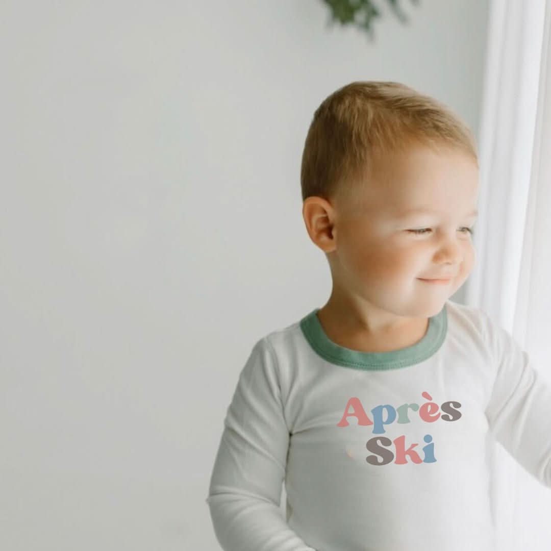 Organic Après Ski Green Pajamas for Toddlers