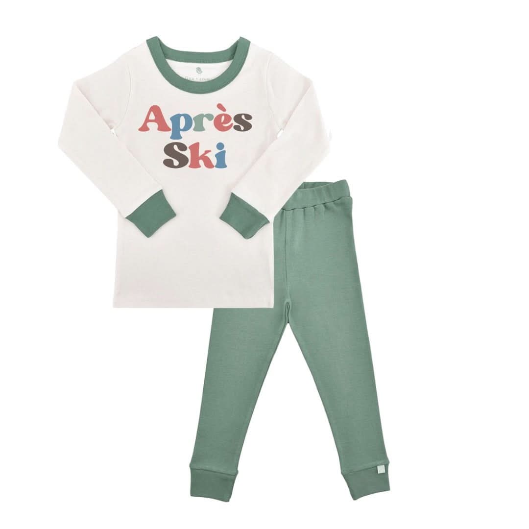 Organic Après Ski Green Pajamas for Toddlers