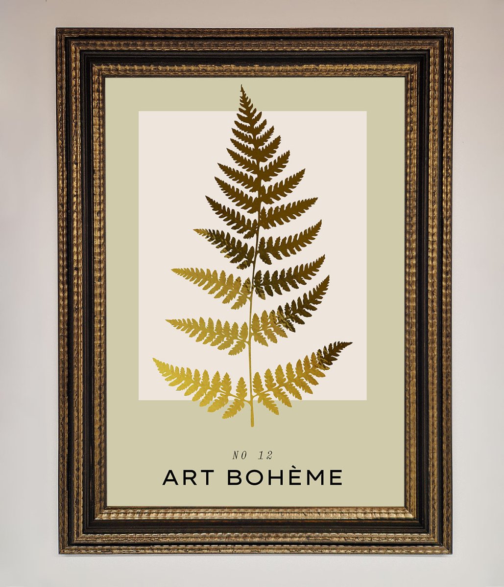Art Boheme Leaf Foil Print
