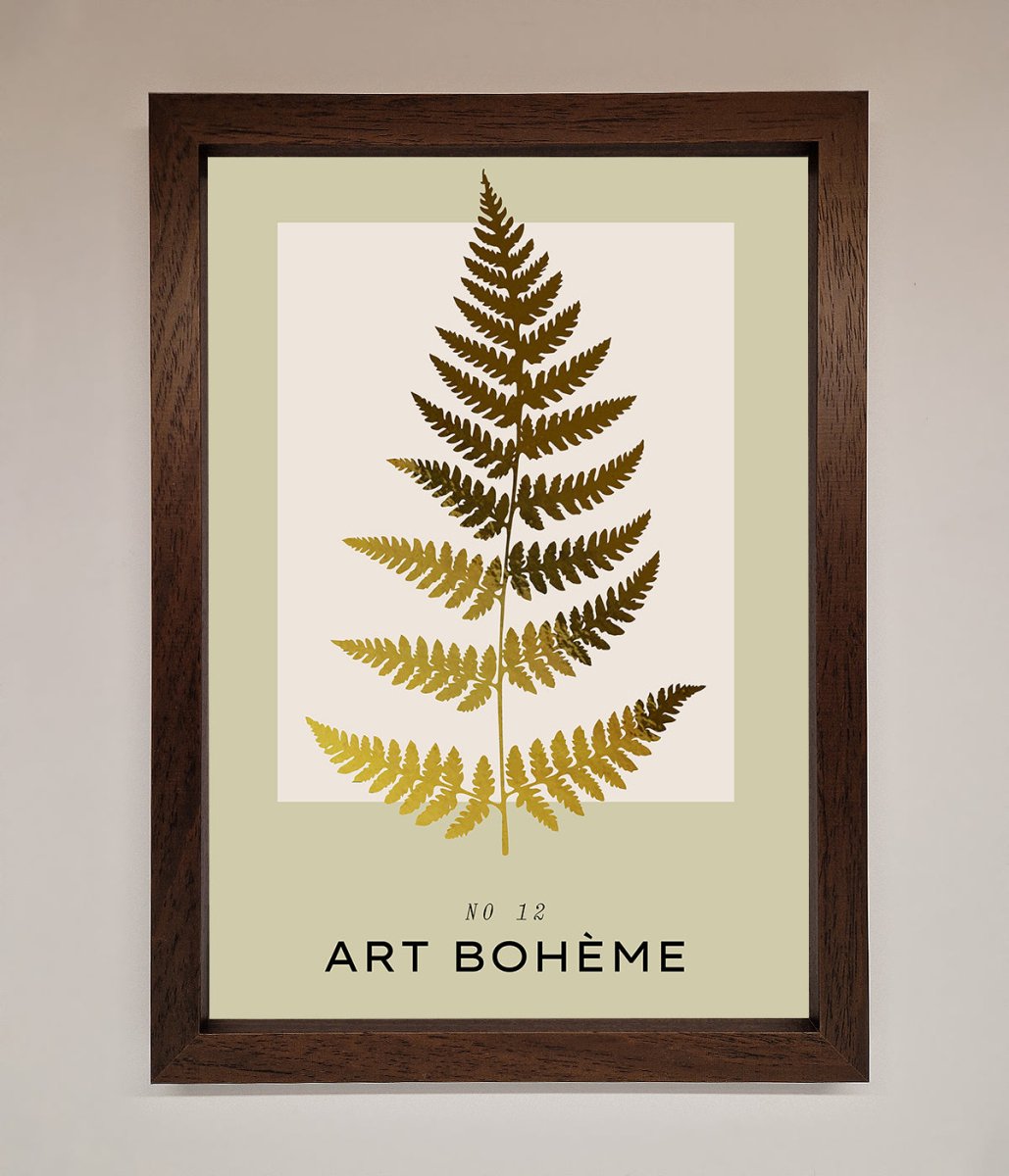 Art Boheme Leaf Foil Print