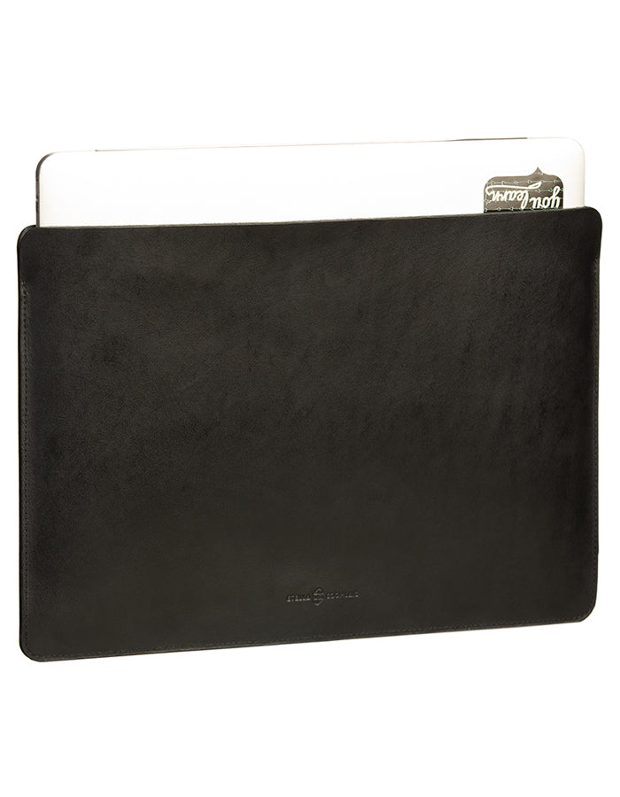 Handmade Leather Laptop Sleeve – Elegant & Eco-Friendly by Stella Soomlais at brixbailey.com