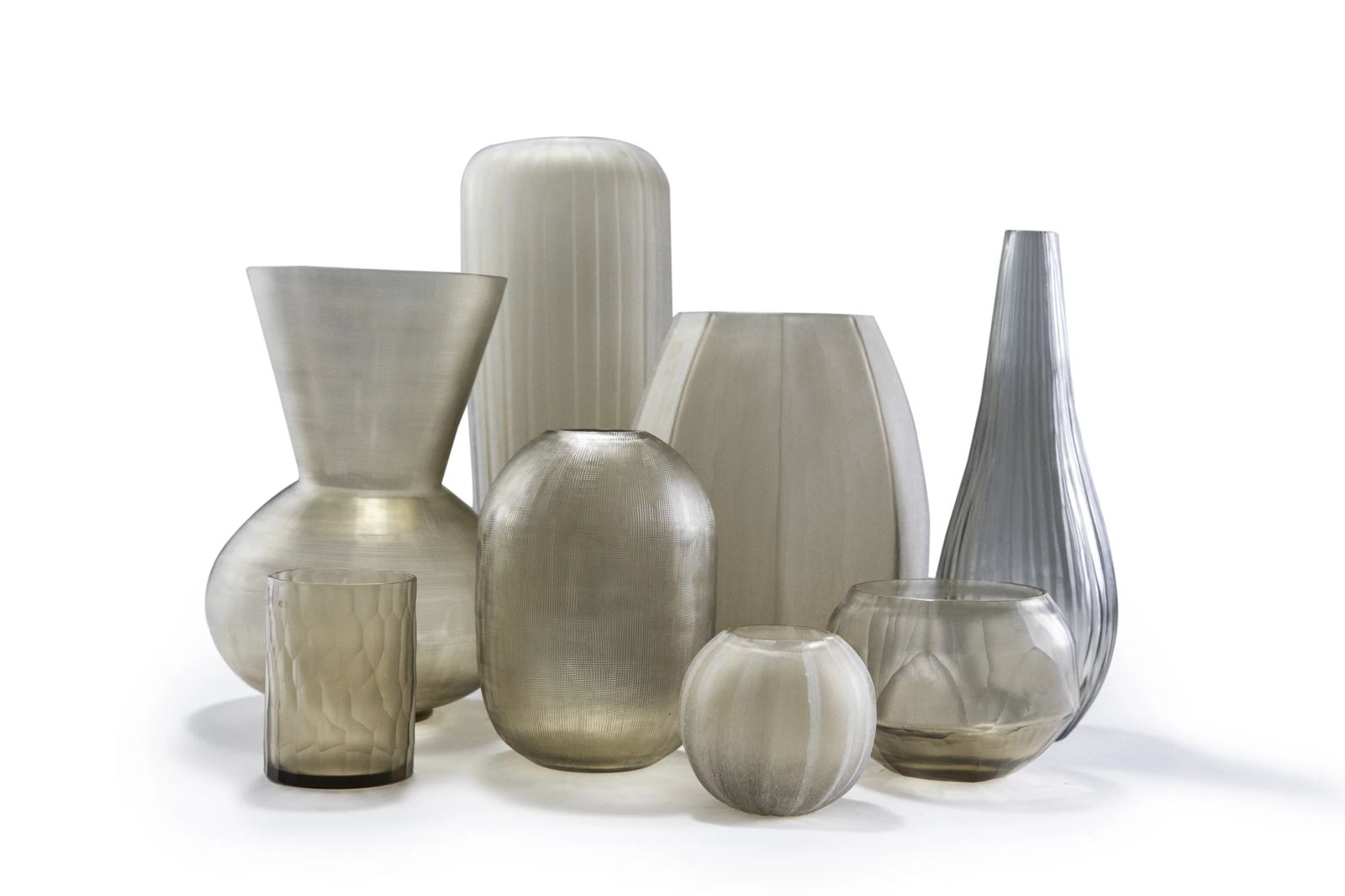 SULPHUR CANDLEHOLDER - H9 D11 cm - SMOKE