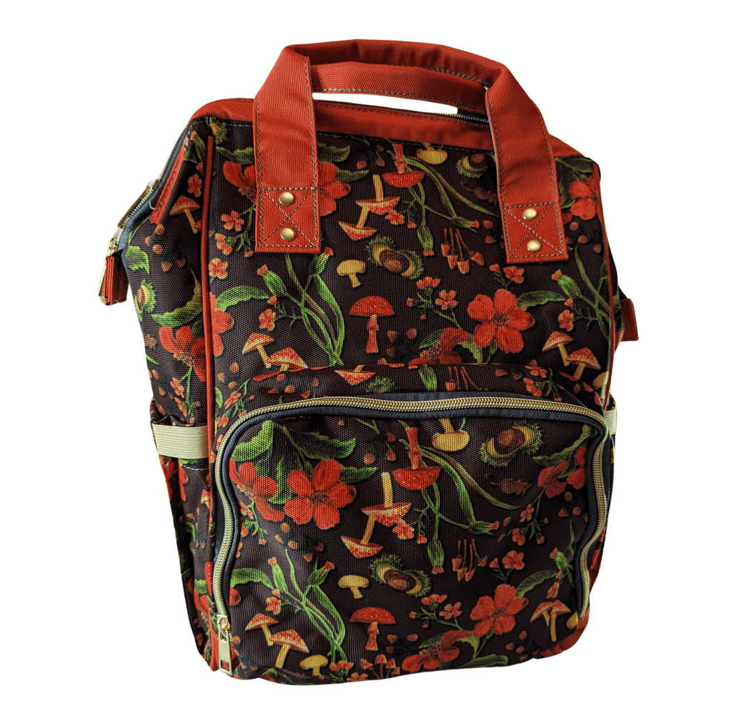 Autumn Mushrooms Baby Nappy Bag - S(Mush)y