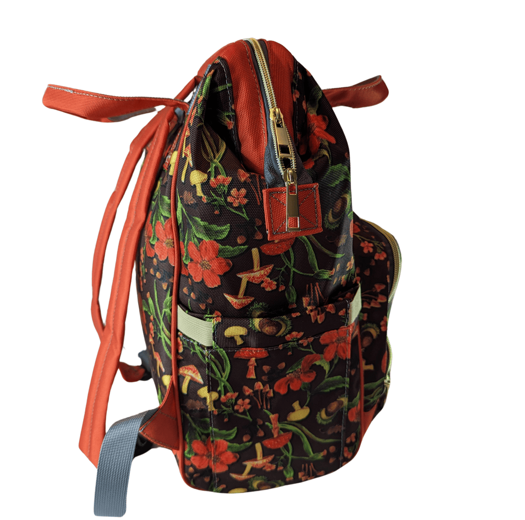 Autumn Mushrooms Baby Nappy Bag - S(Mush)y