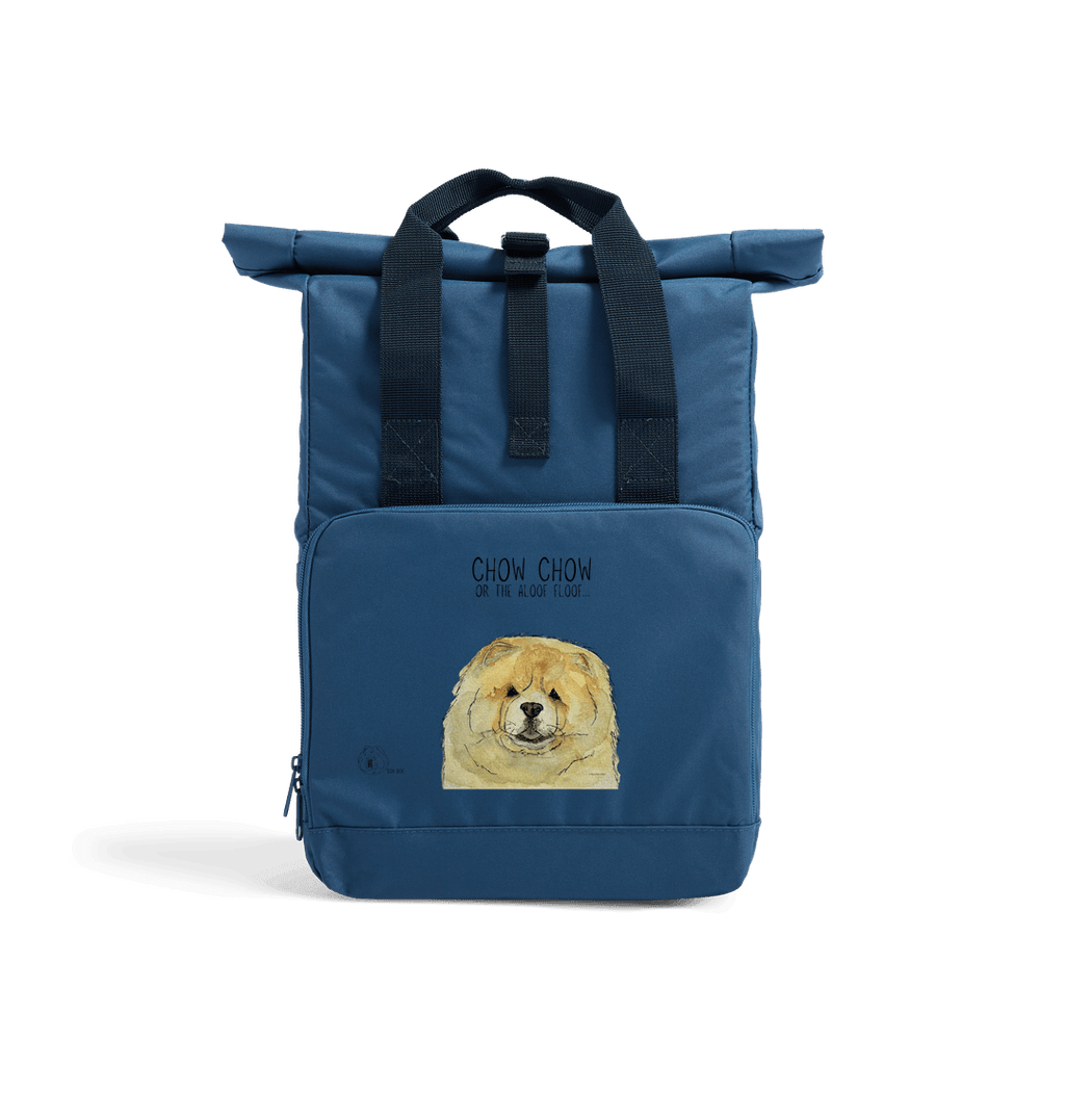 Fawn Chow Chow Chic: Aloof Floof Roll-Top Backpack