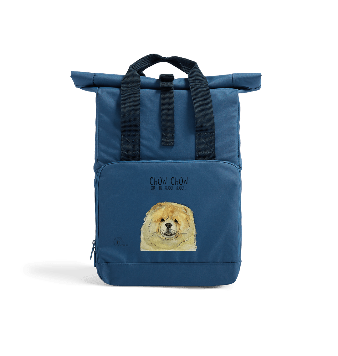 Fawn Chow Chow Chic: Aloof Floof Roll-Top Backpack