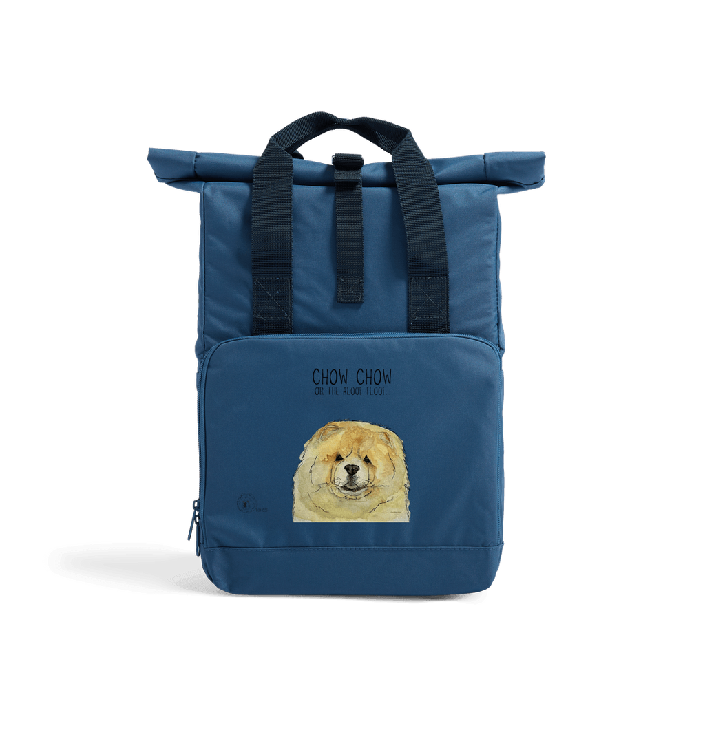 Fawn Chow Chow Chic: Aloof Floof Roll-Top Backpack