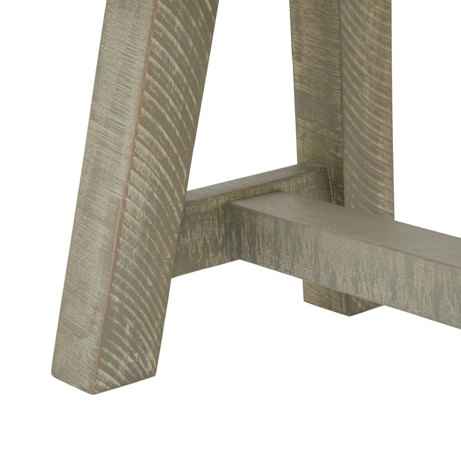Handcrafted curved pine dining bench with grey-washed finish, 180cm wide, seats 3, for modern farmhouse or Scandinavian interiors. by Hill Interiors at brixbailey.com