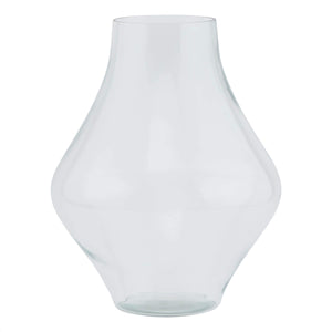 Crystal-clear glass vase, 38cm tall, modern apothecary design for floral arrangements, premium transparent decor by sostter at brixbailey.com