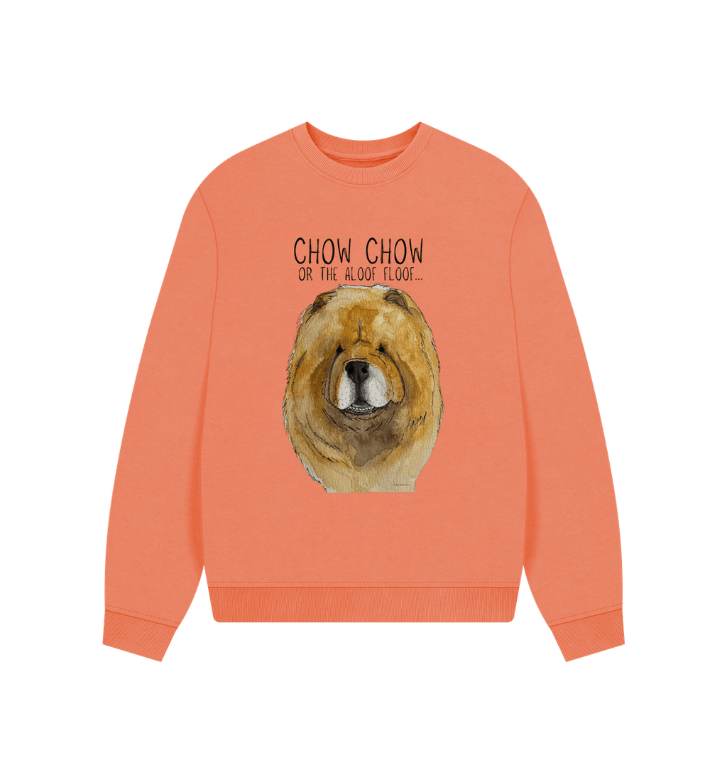 Snuggle in Style – Red Chow Chow Ladies Oversized Sweatshirt!