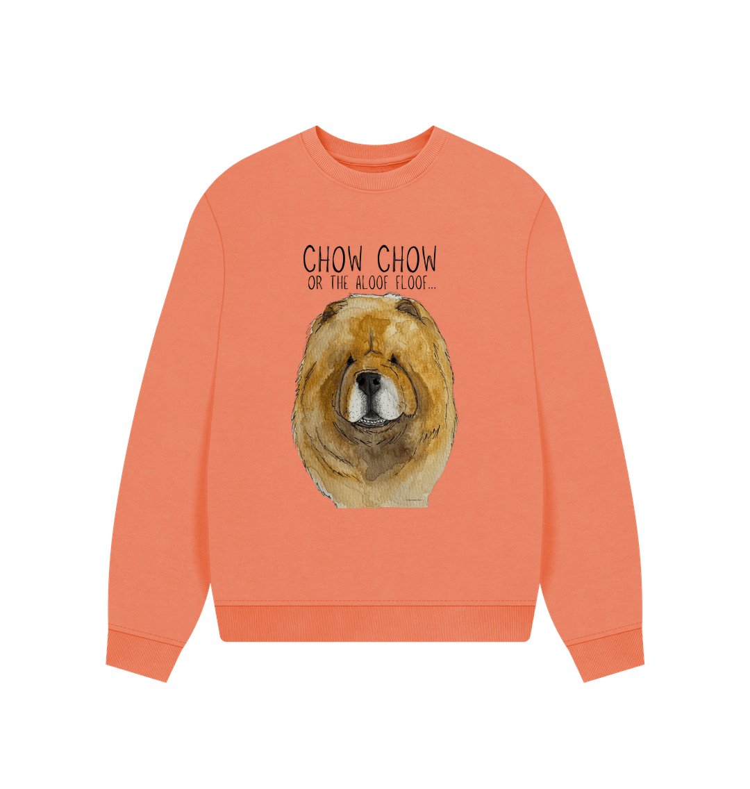 Snuggle in Style – Red Chow Chow Ladies Oversized Sweatshirt!