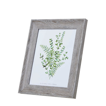 Grey washed 8x10 rustic wood photo frame with distressed finish for farmhouse or modern decor by Sostter at brixbailey.com