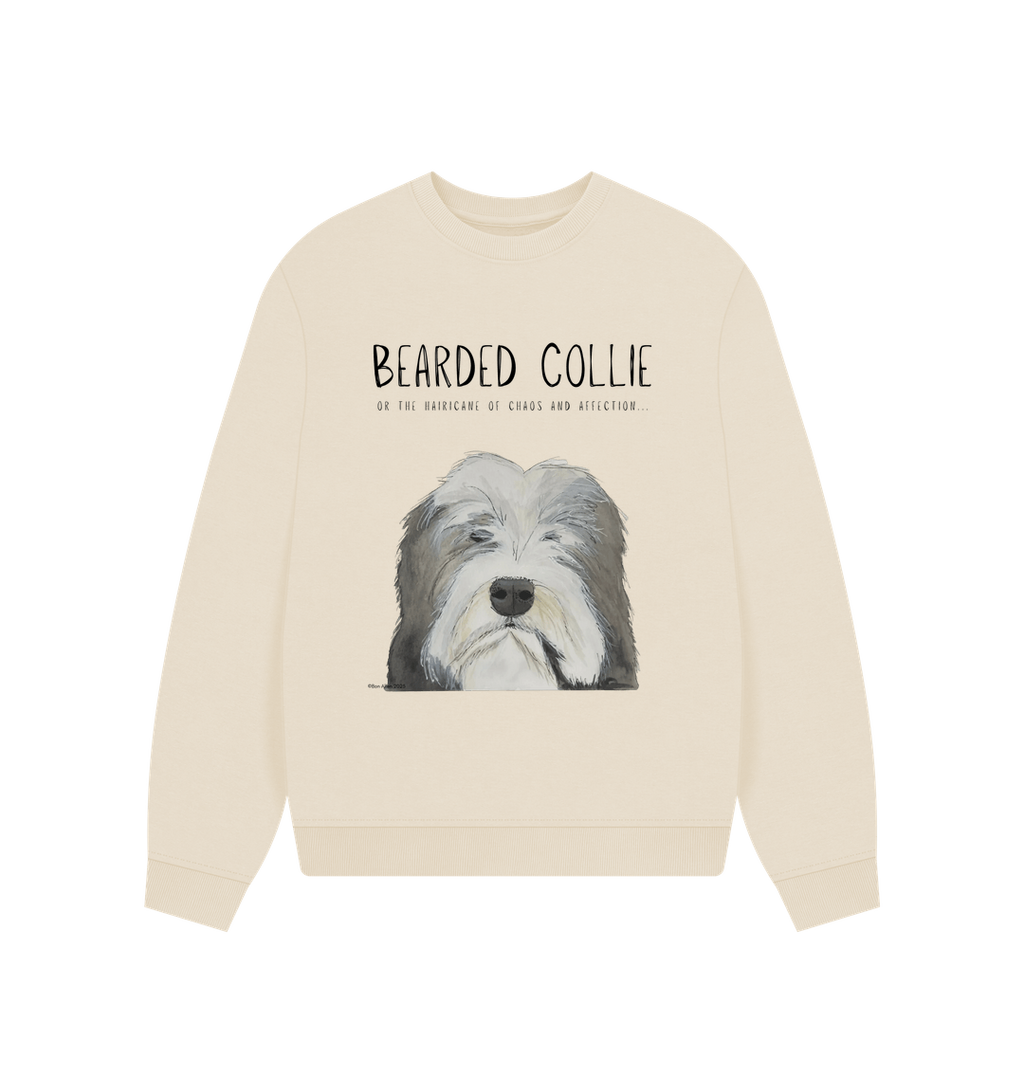 Hairicane of Cozy Chaos – Bearded Collie Oversized Sweatshirt