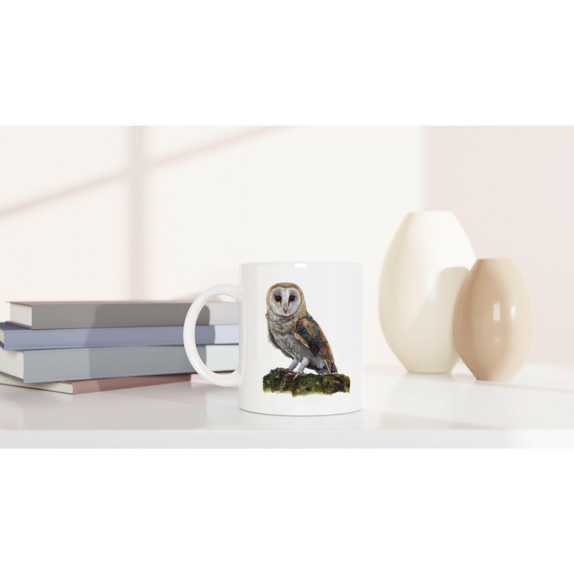 Barn Owl Mug – 11oz Ceramic Wildlife Coffee Cup