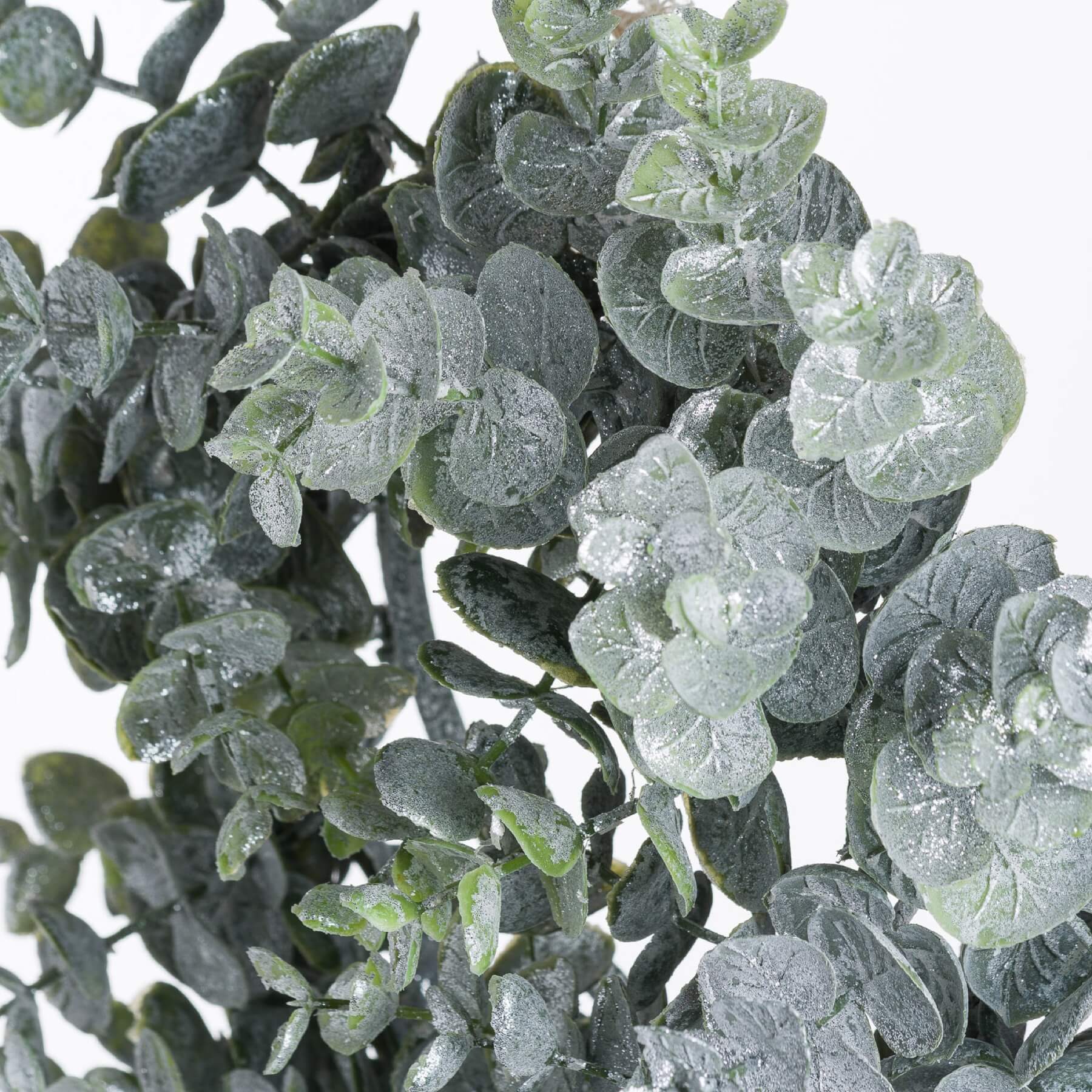 Frosted eucalyptus wreath with candle center, handcrafted winter decor for mantels or entryways by RoomLondon at brixbailey.com