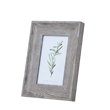 Grey washed 4x6 wood photo frame with distressed finish, perfect for farmhouse or minimalist decor by Sostter at brixbailey.com