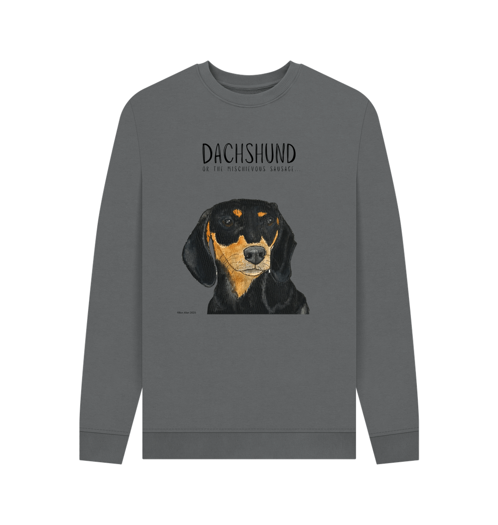 Mischievous Black & Tan Hot Dog Sweatshirt – For the Fearless Doxie Fans!