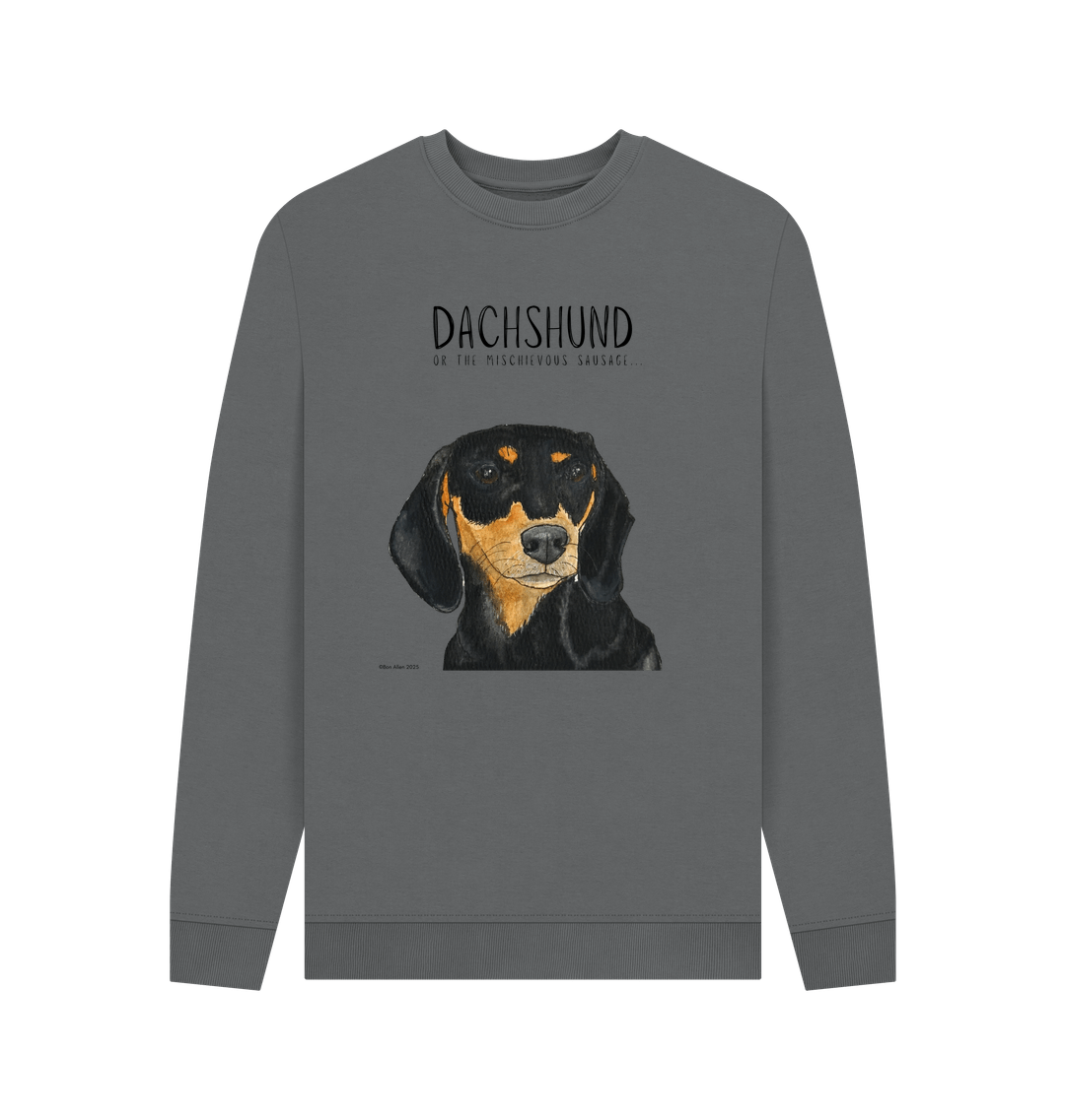 Mischievous Black & Tan Hot Dog Sweatshirt – For the Fearless Doxie Fans!