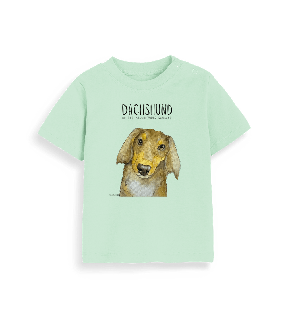 Long Haired Dachshund Baby Tee – Small But Mighty!