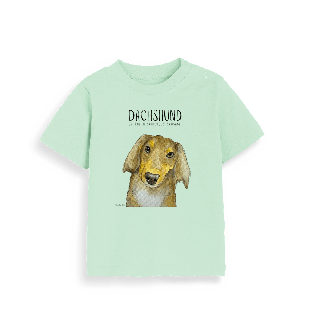 Long Haired Dachshund Baby Tee – Small But Mighty!