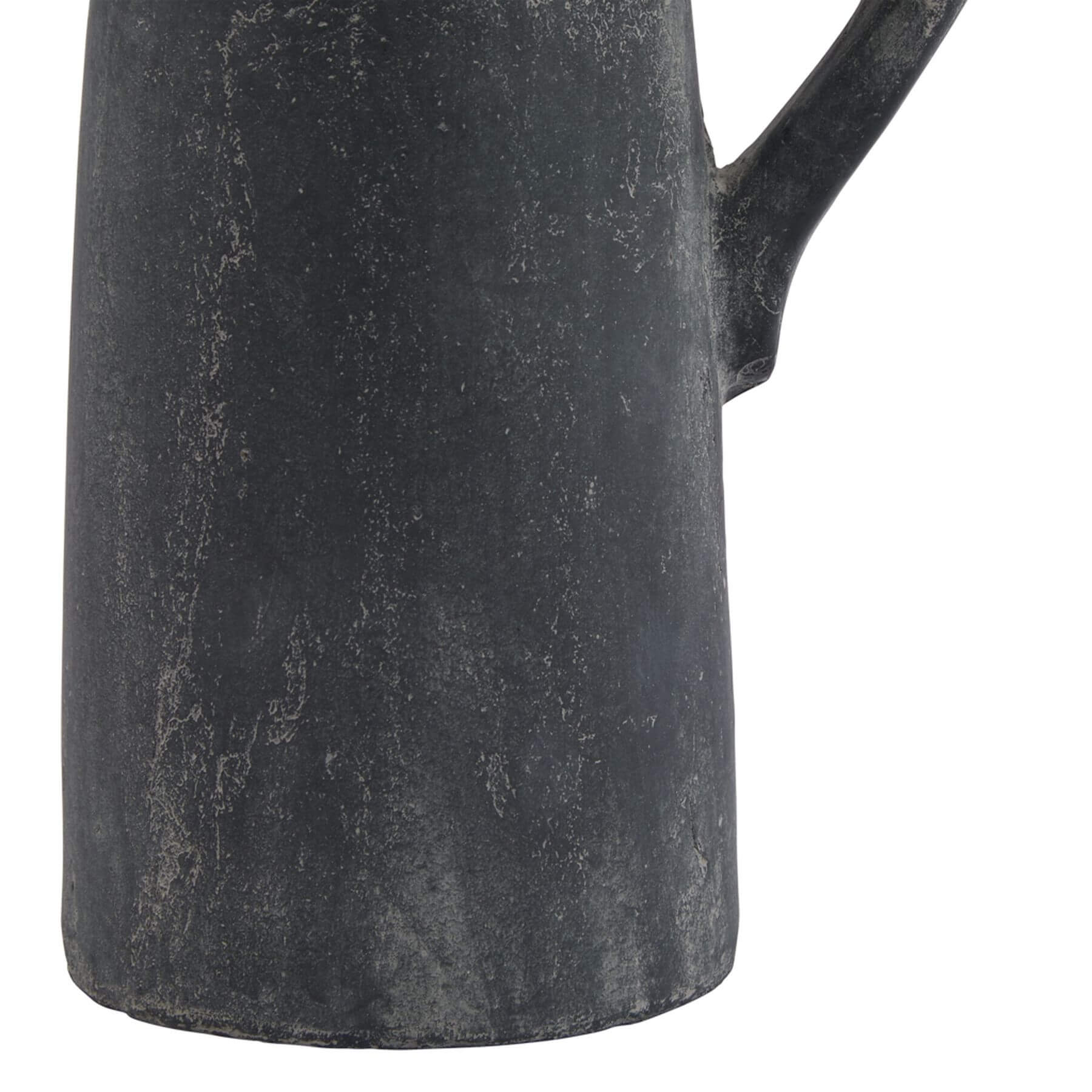 Handcrafted grey ceramic jug with matte finish, Mediterranean minimalist design for home decor or floral arrangements by Sostter at brixbailey.com