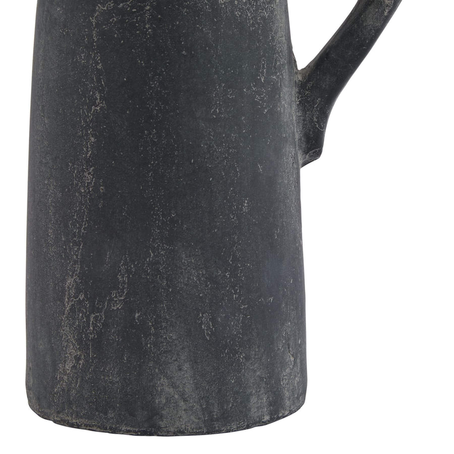 Handcrafted grey ceramic jug with matte finish, Mediterranean minimalist design for home decor or floral arrangements by Sostter at brixbailey.com
