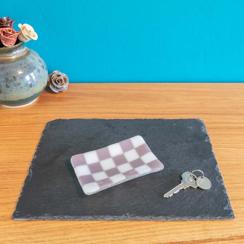 12x7cm Chequered White/Colour Small Tray - Bullseye Collection