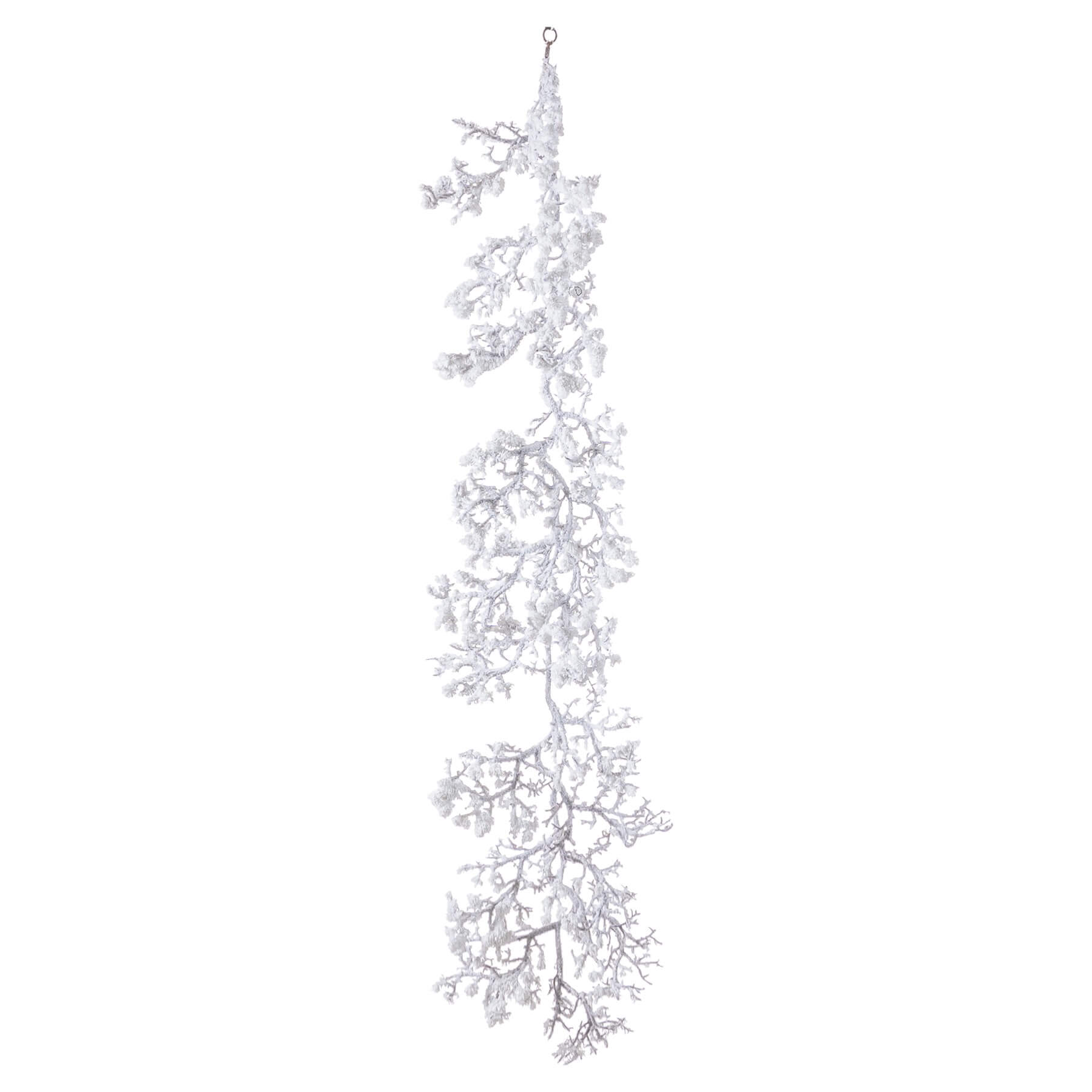Realistic snow-dusted frosted garland for winter décor, 150cm, with lifelike foliage and naturalistic texture by sostter at brixbailey.com