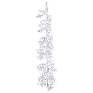 Realistic snow-dusted frosted garland for winter dÃ©cor, 150cm, with lifelike foliage and naturalistic texture by sostter at brixbailey.com