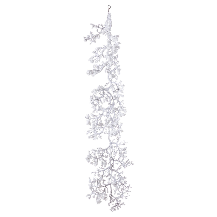 Realistic snow-dusted frosted garland for winter dÃ©cor, 150cm, with lifelike foliage and naturalistic texture by Sostter at brixbailey.com
