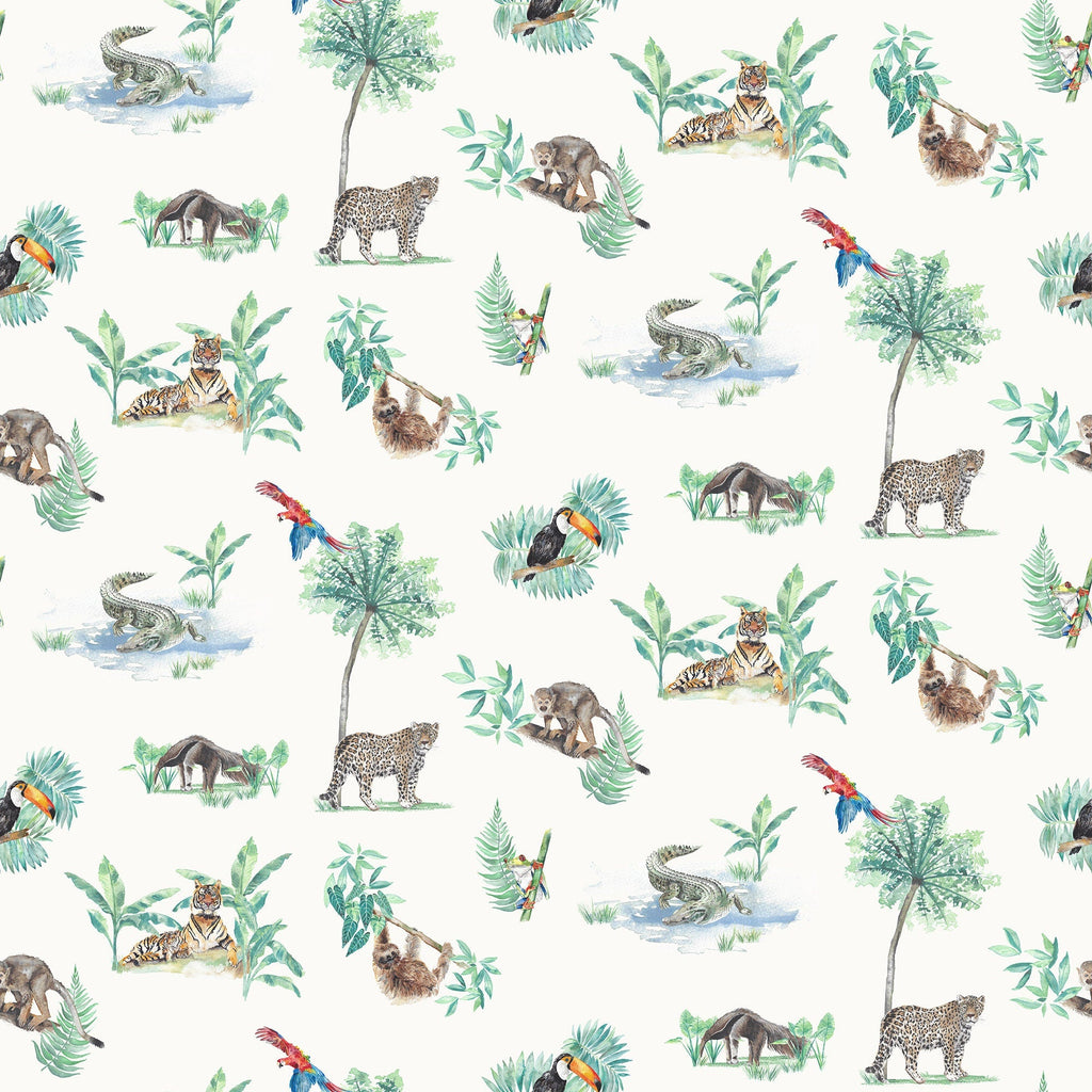 Rainforest Creatures Tropical Children's Wallpaper