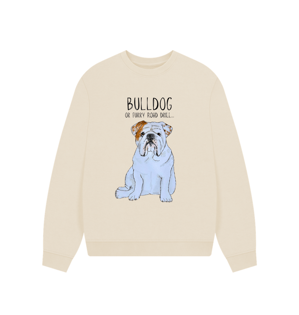 Bulldog Bliss: Furry Road Drill Oversized Sweatshirt for Fierce & Cozy Style!