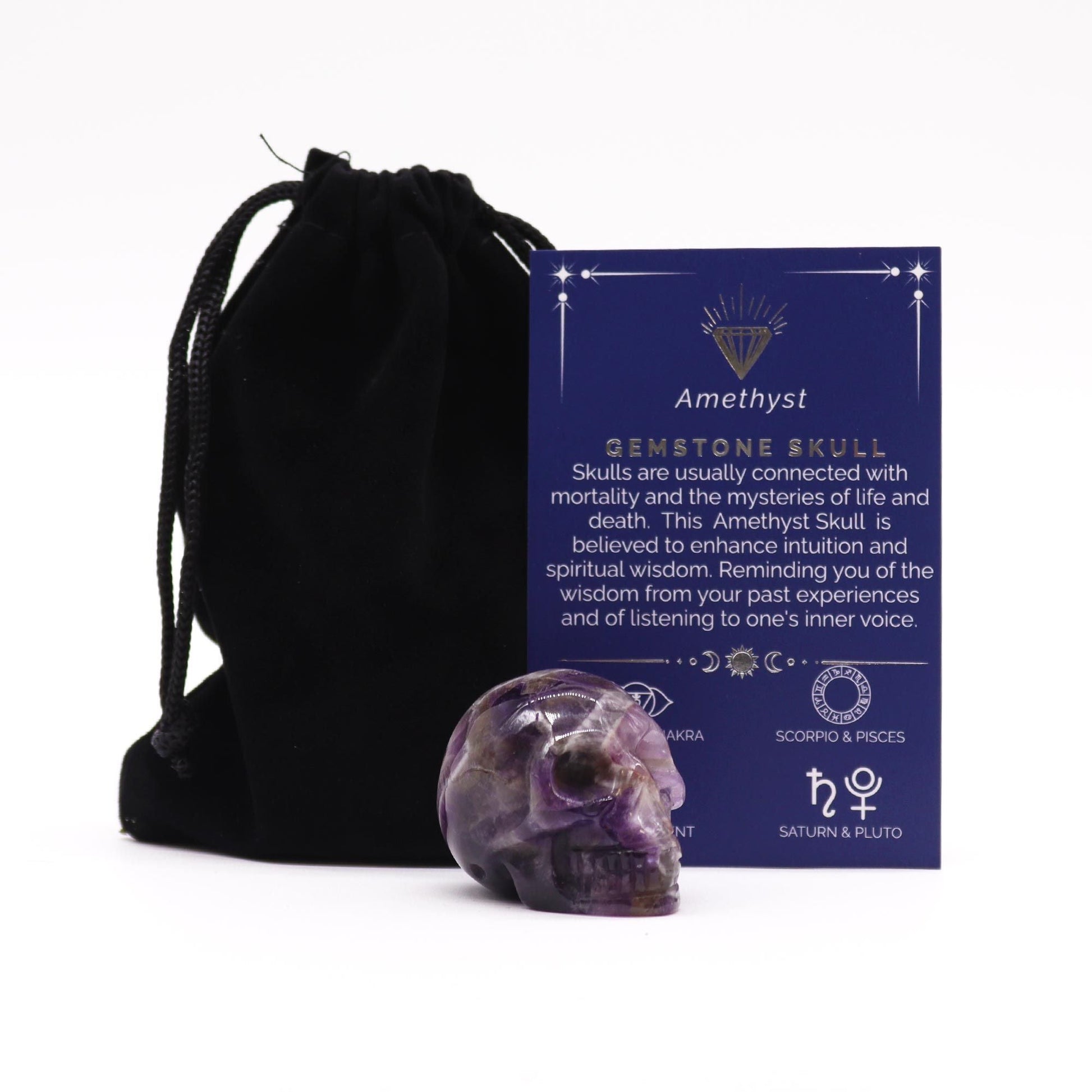 Amethyst Small Skull Gemstone
